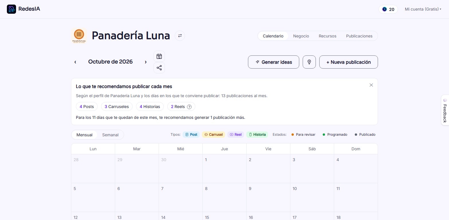 Captura de pantalla — paso 10: Y llegaste a tu calendario