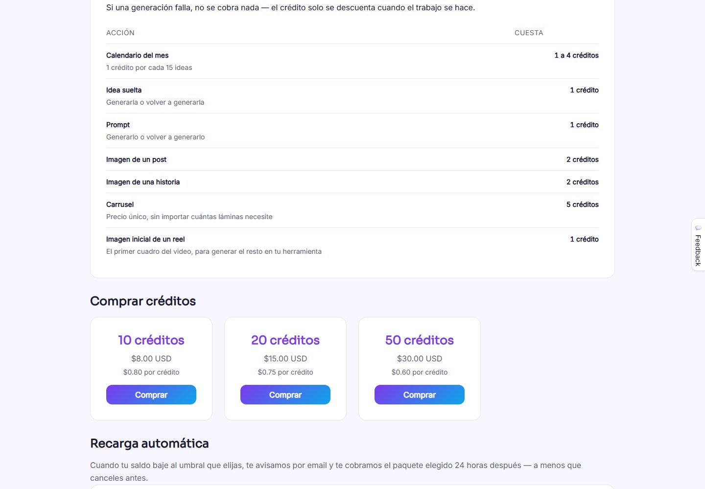 Captura de pantalla — paso 2: Entiende qué gasta créditos