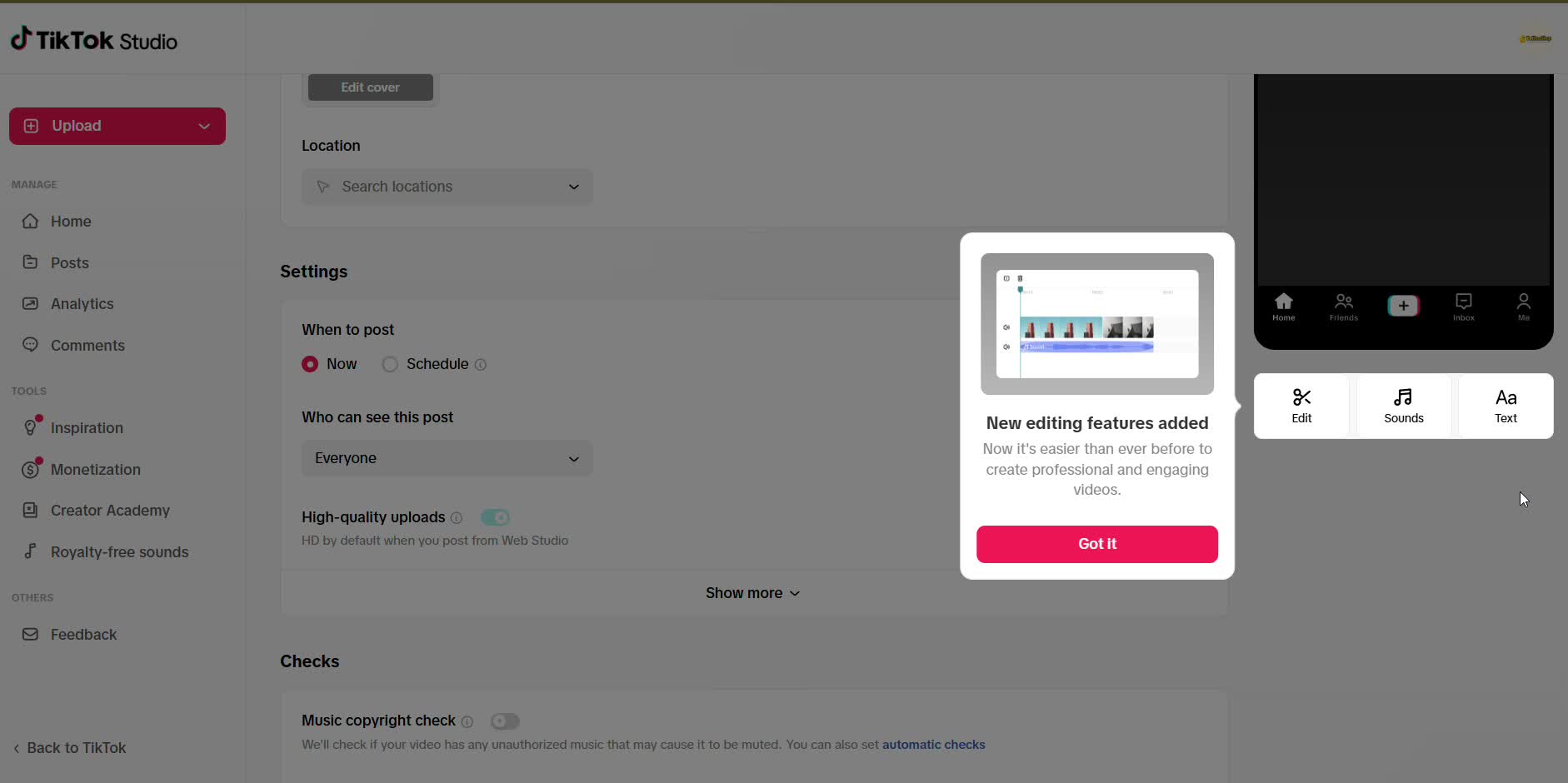 Captura de pantalla — paso 2: Si ya lo tienes listo, omite la edición