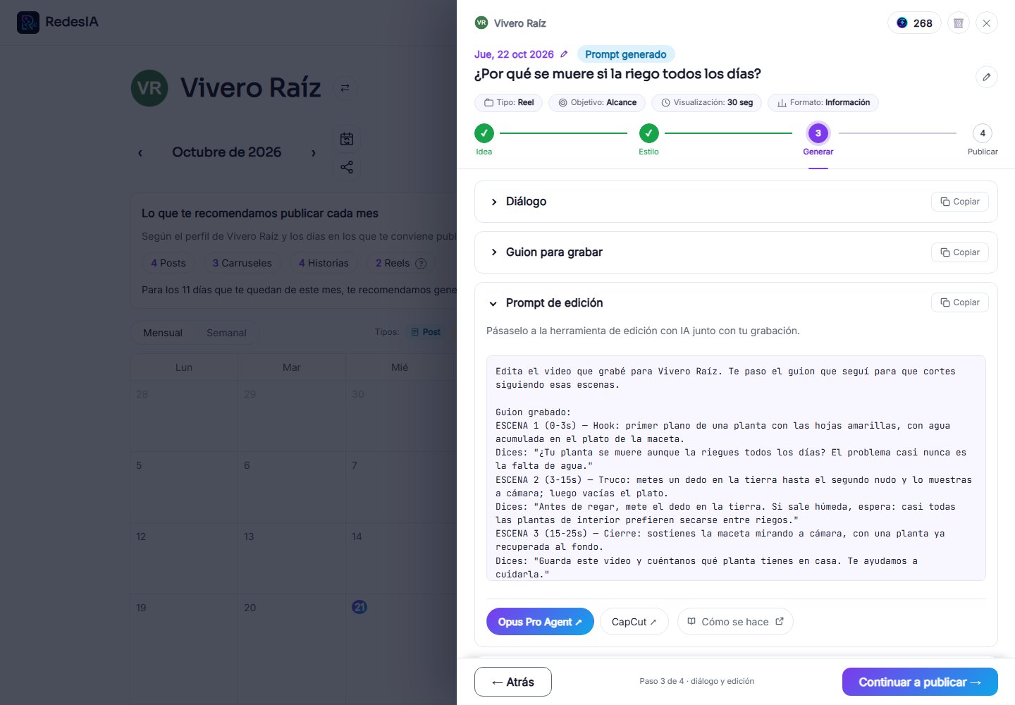 Captura de pantalla — paso 1: Copia el prompt de edición y pégalo en Flow
