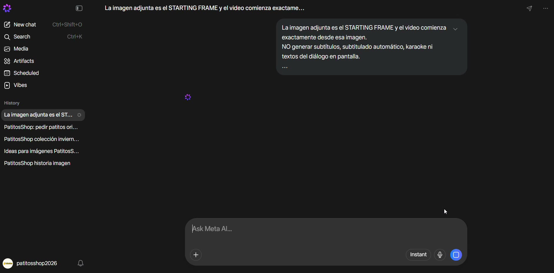 Captura de pantalla — paso 2: Entra a Meta AI